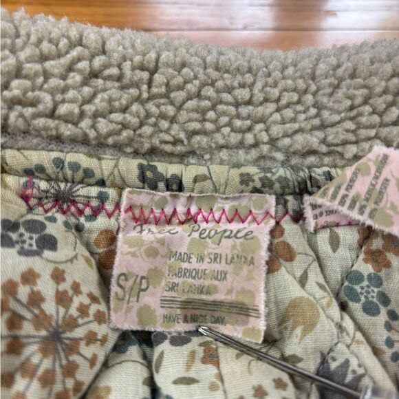 Free People Plaid Green & Brown zip up Jacket Size Small Petite - Picture 10 of 12